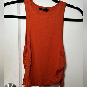 Forever 21 ribbed rust orange top - adjustable sides